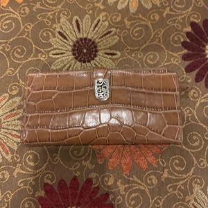Large Brighton brown leather wallet